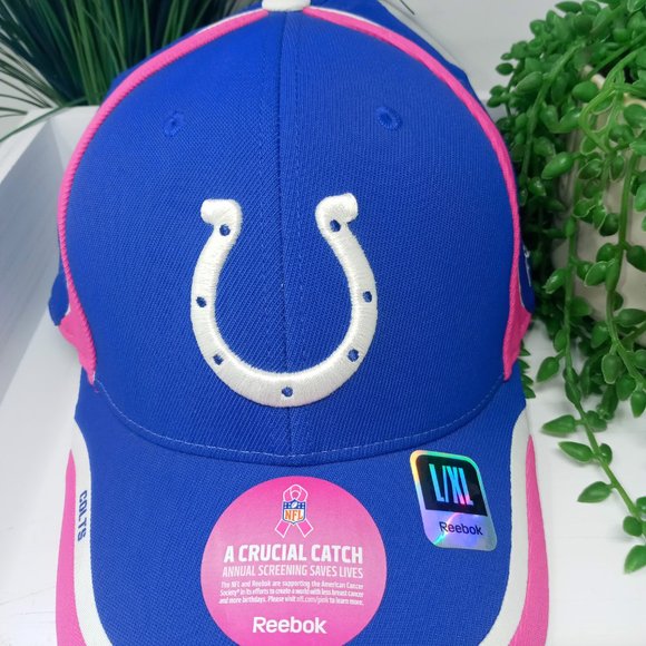 Indianapolis Colts Crucial Catch Cancer Support Flexfit Cap - Picture 3 of 8